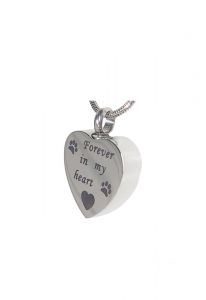 Stainless steel ash pendant 'Forever in my Heart'