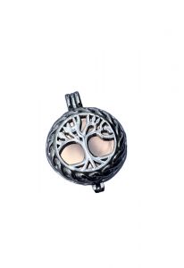 Stainless steel ashes pendant 'Tree of life' rose gold coloured