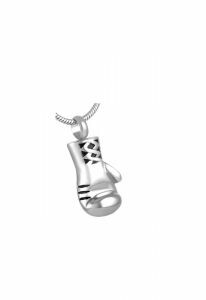 Stainless steel ashes pendant 'Boxing glove'