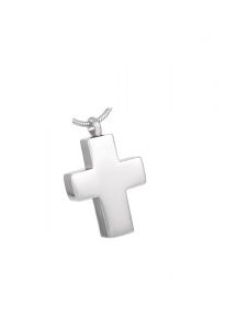 Stainless steel ashes pendant 'Cross'