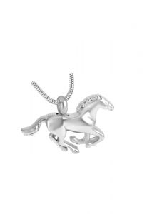 Stainless steel ashes pendant 'Horse'
