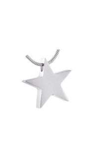 Stainless steel ashes pendant 'Star'