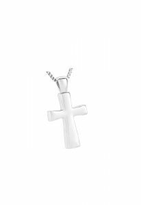 Stainless steel ashes pendant 'Cross'