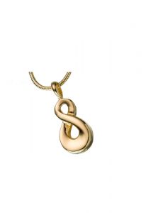 Gold plated ashes pendant 'Infinity'