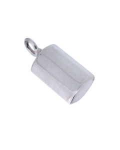 Memorial jewelry rectangle silver