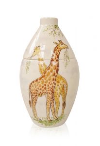 Hand painted keepsake urn 'Giraffes'