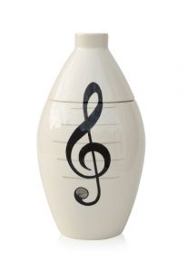 Hand-painted keepsake urn 'Clef'