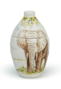 Hand painted keepsake funeral urn 'Elephant'