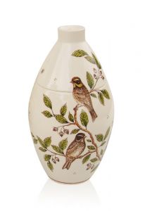Hand painted keepsake urn 'Birds'