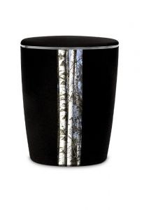 Biodegradable cremation ashes urn 'Birch tree' with certificate