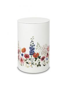 Ceramic cremation urn for ashes 'Flower meadow'