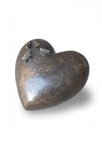 Bronze ‘Heart with Butterflies’ outdoor urn