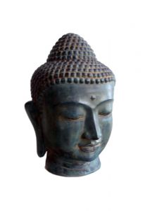 Buddha head keepsake urn bronze