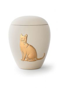 Pet cremation ashes urn with paw print