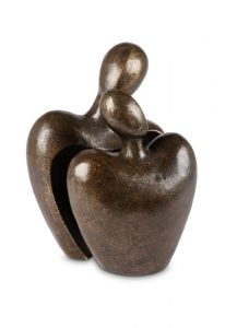 Bronze companion urn for ashes 'Always together'