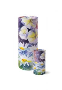 Ashes scattering tube urn 'Wild flowers'