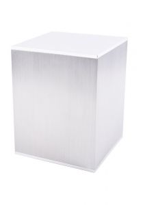 Aluminium funeral urn for cremated remains