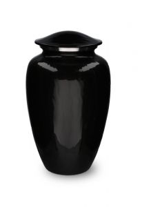 Cremation urn for ashes 'Elegance' with black pearlescent finish