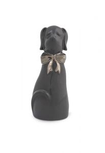 Dog urn for ashes with bow tie in several colours