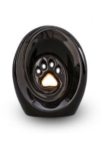 Paw pet urn for ashes with candle holder in several colours