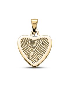Fingerprint pendant 'Heart' made of gold Ø 1.9 cm