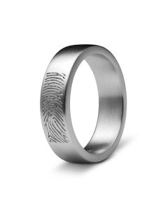 Fingerprint ring made of 925 Sterling Silver