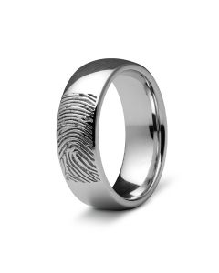 Fingerprint ring made of 925 Sterling Silver