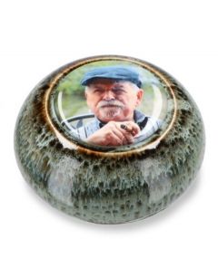 Customisable photo keepsake ashes urn in several colours