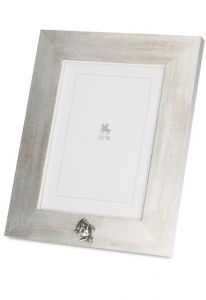 Photo frame urn with small rose for cremation ashes