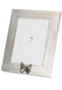 Photo frame urn with small butterfly for cremation ashes