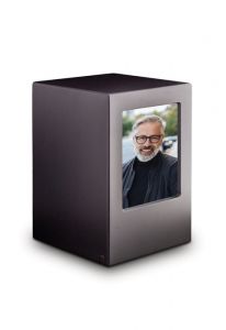 Matt black photo frame urn box MDF