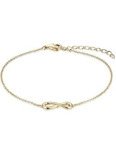 Yellow gold plated memorial bracelet Infinity