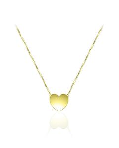 Yellow gold plated memorial necklace Heart
