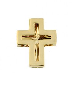 14 carat yellow gold memorial pendant 'Open cross'