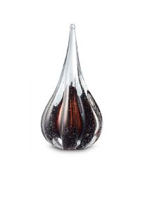 Crystal glass teardrop keepsake ashes urn 'Sparkle'