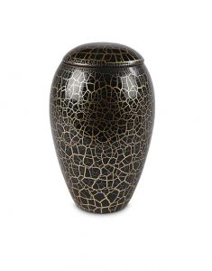 Crystal glass cremation urn 'Croco'