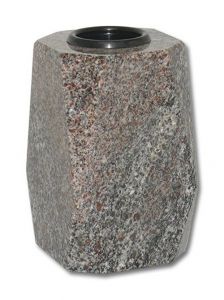 Nature stone memorial vase in different types of granite