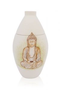 Hand-painted keepsake urn 'Buddha'