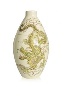 Hand-painted keepsake urn 'Chinese dragon'