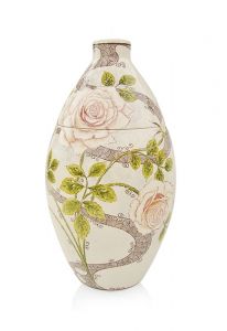 Hand-painted keepsake urn 'Roses'