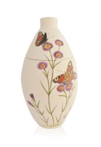 Hand-painted keepsake urn 'Butterfly'