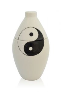 Hand-painted keepsake urn 'Yin Yang'