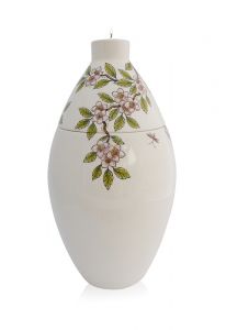 Hand painted funeral urn 'Blossem'