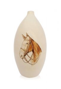 Hand painted urn 'Horse'
