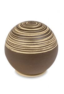 Spherical cremation ashes keepsake urn 'Brown'