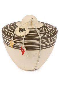 Handmade keepsake urn 'Tolos Rigatte'