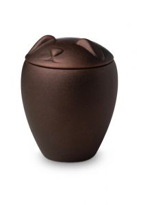 Red-brown dog urn for ashes