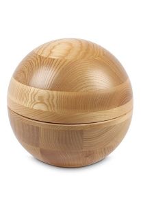 Wooden cremation urn for ashes matte gloss