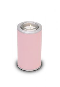 Pink candle holder keepsake urn