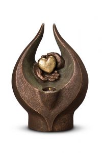 Candle holder sculpture ashes urn 'Feelings'